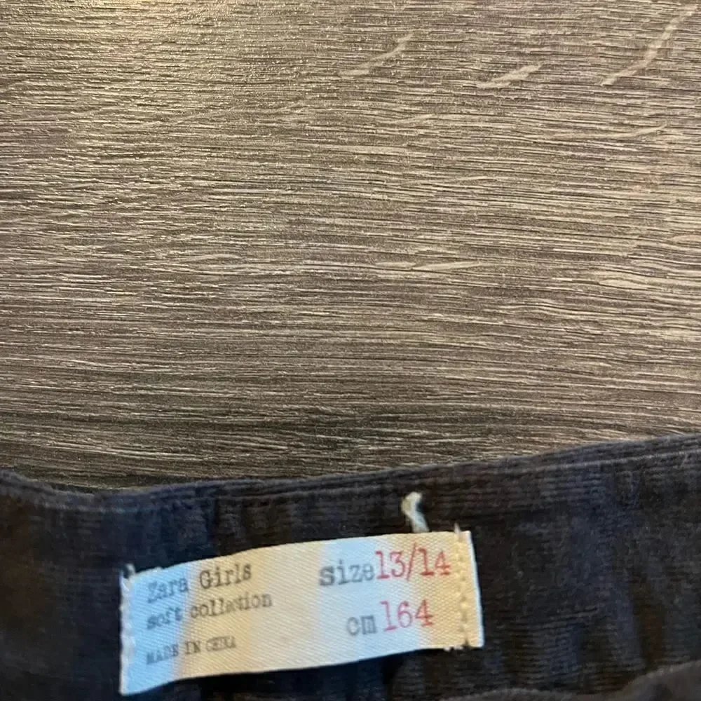 Zara Girls Brown Fine Corduroy Shorts 13-14